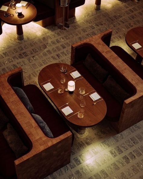 Frantzen Restaurant, Table Bar Design, Booth Seating Restaurant, Restaurant Seating Design, Restaurant Dining Table, Banquette Dining, Restaurant Booth, Dining Seating, Cafe Seating