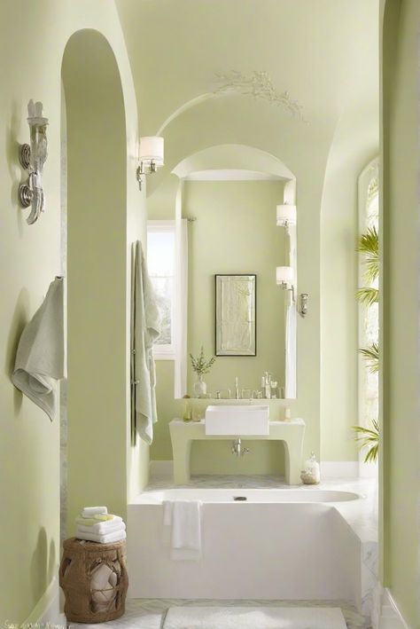 Step into a zesty oasis with our daily routine for SW 6435 Euphoric Lime bathroom decor. Transform your space into a refreshing sanctuary with pops of citrus inspiration. #Ad #homedecor #homedesign #bathroom #Painthome interiorarchitecture best Wall Colors for Bathroom Colors Bright Room Colors best colors combinations bathroom bathroom Remodeling Modern Paint Colors 2024 Lime Bathroom, Girly Apartment Ideas, Paint Colors 2024, Bright Room Colors, Best Wall Paint, Best Wall Colors, Modern Paint Colors, Diy Bathtub, Bright Room