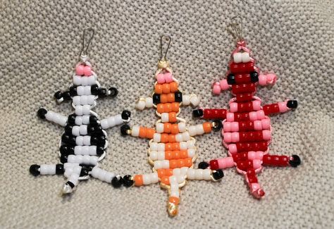 Cow Bead Pattern, Bead Pet Patterns, Beaded Animals Tutorial Free Pattern, Pony Bead Patterns Easy, Beaded Animals Tutorial, Pony Bead Animals, Pony Bead Projects, Beads Candy, Pony Bead Crafts