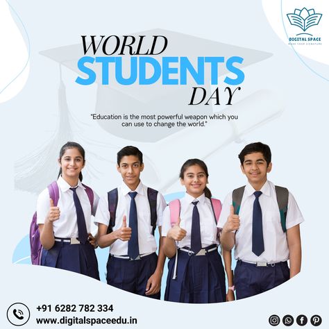 World Students’ Day "Education is the most powerful weapon which you can use to change the world." #worldstudentsday #WorldStudentsDay World Students Day, Education Is The Most Powerful, Students Day, Change The World, Most Powerful, Education, Canning, The World, Quick Saves