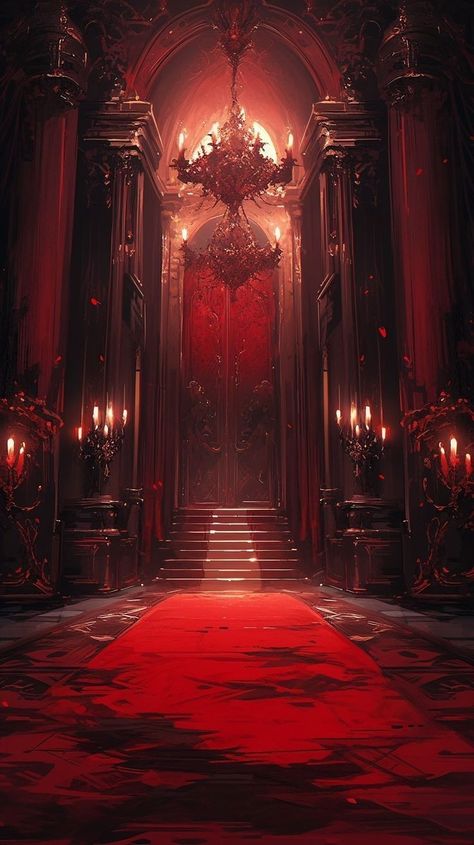 Dracula Castle Interior, Vampire Aesthetic Background, Vampire Background Aesthetic, Red Castle Aesthetic, Hell Aesthetic Dark, Vampire Castle Aesthetic, Vampire Castle Interior, Dark Castle Interior, Vampire Background