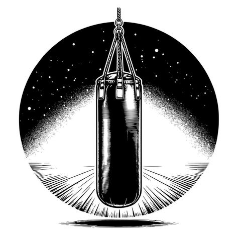 Black and white illustration of a Punching Bag Punching Bag Drawing, Ink Reference, Bag Drawing, Drawing Bag, Tree Saw, Wedding People, White Illustration, Heart Tree, Punching Bag