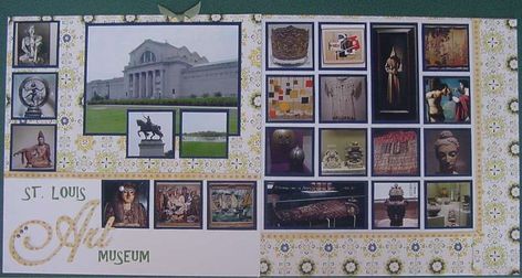 St Louis Art Museum Museum Scrapbook Pages, Art Museum Scrapbook Layouts, Museum Scrapbook Layouts, St Louis Art Museum, No Spend, St Louis Art, No Spend Challenge, Travel Scrapbook, Paintball