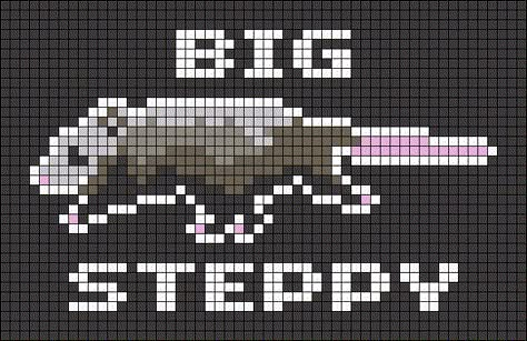 Possum Perler Bead Pattern, Ib Art, Graph Crochet, Pixel Crochet, Beaded Hat, Tapestry Crochet Patterns, Iron Beads, Pixel Pattern, Pixel Art Pattern