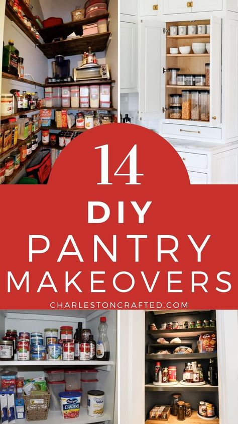 Ready to renovate or reorganize your kitchen’s pantry space? Here are a ton of pantry remodel ideas to inspire your next project? Pantry Remodel Ideas, Diy Pantry Makeover, Pantry Redo, Pantry Renovation, Small Kitchen Pantry, Pantry Space, House Pantry, Kitchen S, Pantry Remodel