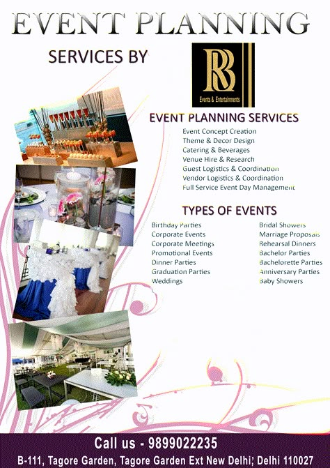 Event Planning Services by Rb Event & Entertainments Call us for booking - 9899022235 #wedding #event #decoration #eventplannerindelhi #corporatevent #theme #birthdayparty #thursday #weddingplannerindelhi #weddingeventorganizer #corporateeventplannerindelhi #themebasedparty #beautifulcollection #innovativeidea #decoration #bridalentrytheme #groomeentrytheme Event Planner Party Packages, Event Space Marketing, Event Planning Design Party Ideas, Event Planning Business Names Ideas, Event Planning Ideas Decoration, Event Planner Office Decor Ideas, Event Management Poster Design, Wedding Planner Office Decor, Business Event Ideas