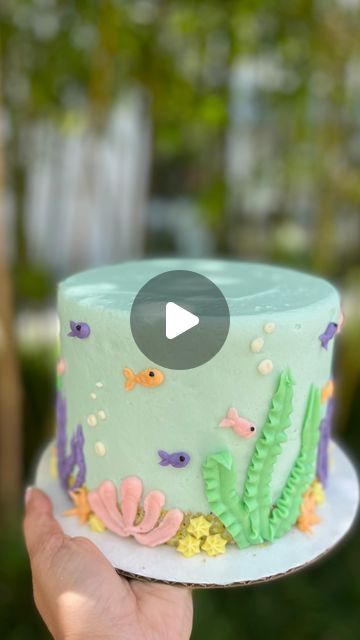 Under The Sea Smash Cake, Axolotl Cake, Under Sea Cake, Under The Sea Birthday Cake, Water Cake, Ocean Cake, Under The Sea Cake, Sea Cake, Ocean Cakes