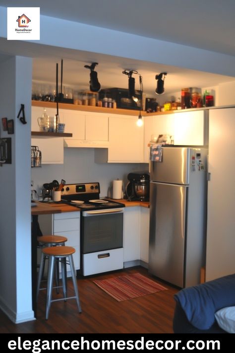 Create a stylish and functional dorm kitchen with cute decor ideas that maximize space and add personality. #DormKitchen #SmallSpaceDecor #CollegeLiving