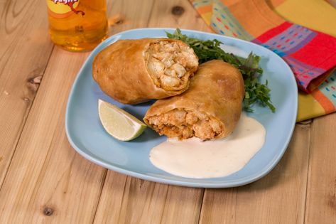 King & Prince Seafood® has a team of talented chefs creating recipes with today’s trend for all menu parts. Seafood Chimichanga Recipe, Seafood Chimichanga, Chimichanga Recipe, Savory Dips, Tasty Sweets, Pescetarian Recipes, Latin American Recipes, Crab Rangoon, Veggie Meals