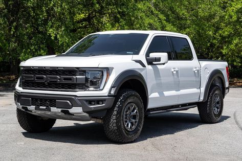 2021 Ford F-150 Raptor for Sale - Cars & Bids White Ford Raptor, 2023 Ford F150 Raptor R, Ford F150 Raptor Modified, Raptor Car, Ford Raptor White, 2014 Ford Raptor, Mustang Car Aesthetic, Most Reliable Suv, 2024 Ford Mustang