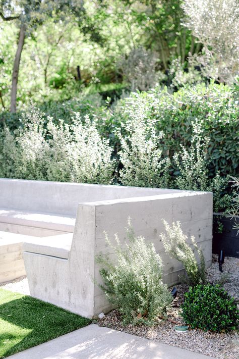 Plaster Bench Seat, Concrete Bbq Bench, Built In Concrete Seating, Outdoor Built In Bench, Concrete Seating Outdoor, Concrete Outdoor Bench, Concrete Bench Outdoor, Desert Plants Landscaping, Built In Garden Seating