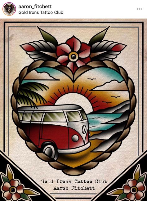 Cuban Tattoos For Women, Traditional Ocean Tattoo, Vw Stickers, 108 Tattoo, Trippy Tattoo, Knee Tattoos, Truck Tattoo, Traditional Tattoo Old School, Old Scool