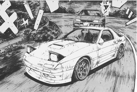 Kurama Susanoo, Auto Illustration, Jdm Wallpaper, Cool Car Drawings, Car Artwork, Initial D, Rx 7, Mazda Rx7, Car Illustration