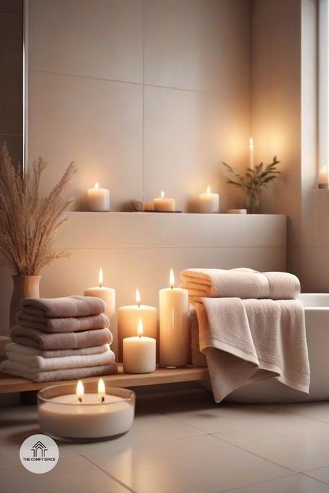 Feeling the winter chill? Let’s turn your bathroom into a cozy retreat! Start with soft, fluffy towels and soothing colors that make you feel warm inside. Add some aromatic candles for that spa-like vibe. Trust me, these simple touches can transform your space into a winter sanctuary. Ready to embrace the season? Your bathroom deserves it!#CozyBathroom #WinterVibes #HomeDecor #BathroomInspo #SpaAtHome Spa Bathroom Decor, Comfy Space, Cozy Bathroom, Spa Bathroom, Aromatic Candles, Fluffy Towels, Bathroom Spa, Bathroom Inspo, Soothing Colors