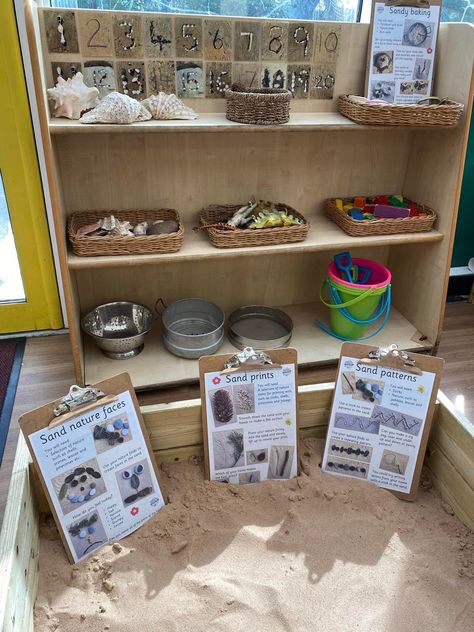 Playdough Area, Nursery Room Ideas Childcare, Sand Activities, Nature Based Classroom, Investigation Area, Childcare Rooms, Reggio Emilia Classroom, Craft Activities For Toddlers, Reception Classroom