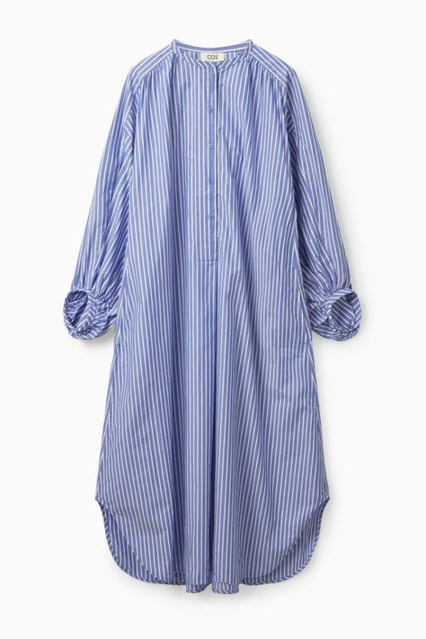 Blue And White Dress, Poplin Dress, Sweater Shop, Fashion Brand, Blue Dresses, Casual Women, White Dress, Dresses With Sleeves, Shirt Dress