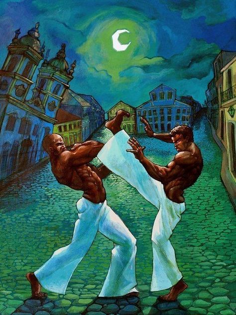 Capoeira Wallpaper, Capoeira Art, Brazilian Martial Arts, Shadow Warrior, Afrocentric Art, Cool Wallpapers Cartoon, Black Artwork, Black Love Art, Black Art Pictures