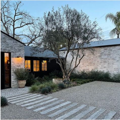 Denver Landscaping, Gravel Yard, Finally Friday, Amber Lewis, Gravel Garden, Mediterranean Garden, Design Exterior, Farmhouse Exterior, Stone House