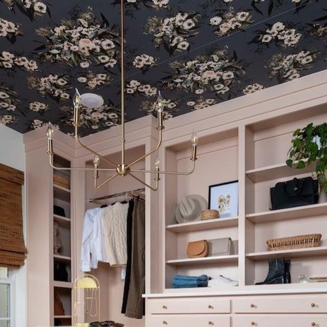 Kelly Ventura on Instagram: "A truly beautiful project from floor to ceiling @daveandjennymarrs ! Thanks for including our Anemone in Forest wallpaper in this show-stopping closet ✨ Design @jennymarrs Photography @mike_davello . . . . . #closet #walkincloset #dressingroom #wallpaper #wallcovering #floral #pattern #interiordesign #interiors #kellyventuradesign" Floor To Ceiling Wallpaper, Kelly Ventura Wallpaper, Closet Ceiling Wallpaper, Walk In Closet Wallpaper, Wallpapered Closet, Wallpaper Closet, Closet Wallpaper, Ventura Design, Kelly Ventura