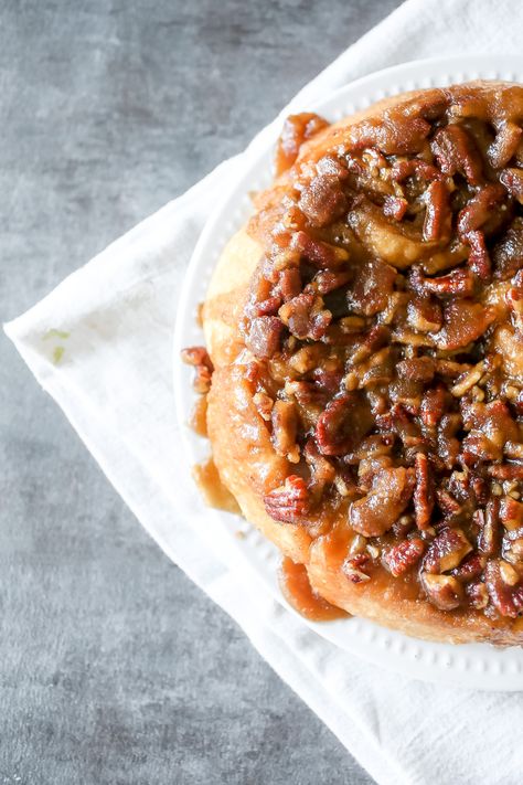 Pecan Cinnamon Rolls, Pecan Sticky Buns, Crunchy Pecans, Sticky Buns, No Sugar Foods, Fine Food, Stick Of Butter, Cinnamon Rolls, Brown Sugar