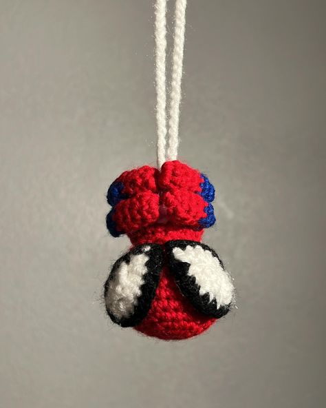 Spider-Man car hanger 🕷️ Dm to purchase Price: $35 Pattern: @k.ainomade #crochet #spiderman #carhanger #spidermancarhanger #crochetspiderman #amigurumi #plushies #handmade Spider Man Crochet, Crochet Car Hanger, Plushies Handmade, Crochet Spiderman, Spiderman Crochet, Amigurumi Plushies, Crochet Car, Car Hangers, Crochet Inspo