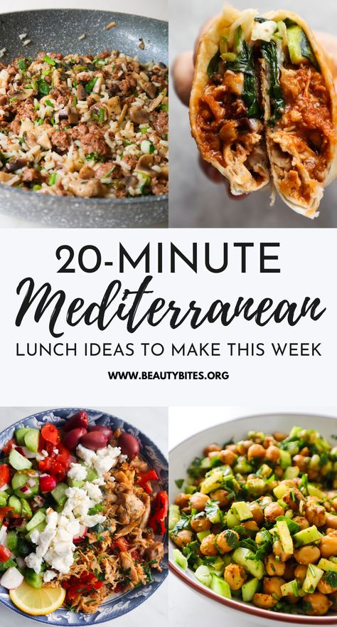 Mediterranean Cold Lunch, Quick Mediterranean Lunch Ideas, Mediterranean Diet Work Lunch, Mediterranean Work Lunch, Mediterranean Diet Recipes For Lunch, Mederteranian Diet Lunches, Easy Mediterranean Lunch Recipes, Easy Mediterranean Diet Lunch Ideas, Mediterranean Diet Recipes Lunches