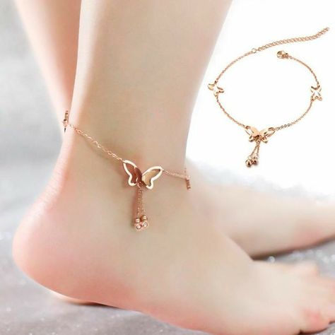 https://youtu.be/8obMg7wezMo Elegant Anklet, Butterfly Chain, Foot Chain, Beautiful Anklet, Anklet Designs, Foot Bracelet, Ankle Jewelry, Bracelets Silver, Fancy Jewellery Designs