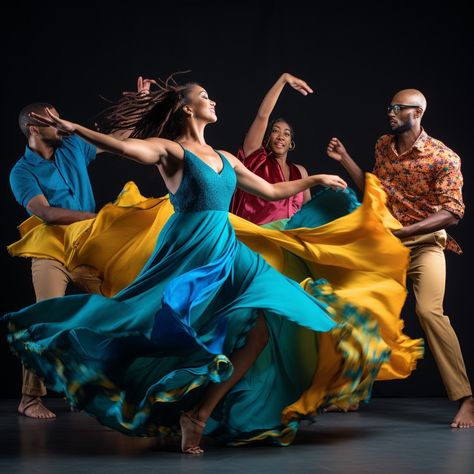 Vibrant Dance Movement: Energetic dancers captured in motion, displaying grace, emotion, and colorful attire against a dark background. #dancers #energetic #movement #grace #emotion #colorful #performance #fluidity #aiart #aiphoto #stockcake https://ayr.app/l/RGqX Dance Movement, Image Downloads, High Resolution Images, Dark Background, Dark Backgrounds, Royalty Free Images, Dancer, Motion, High Quality