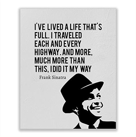 Frank Sinatra Christmas, I Did It My Way, Frank Sinatra My Way, Music Room Office, Lyric Wall Art, Cave Room, Spray Paint Canvas, Man Cave Room, Wall Art Decor Prints