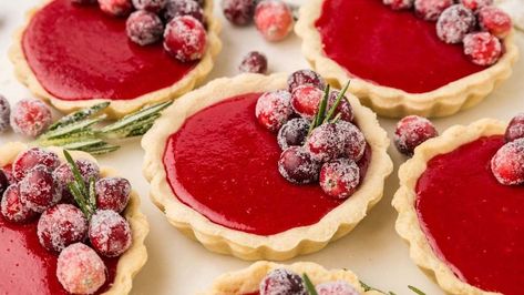 Put homemade cranberry tartlets on your festive menu for the perfect slightly tart, sweet balance to end your meal with.