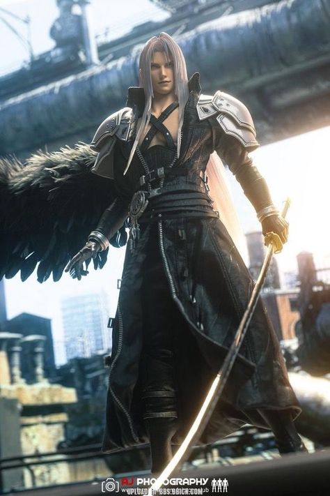 Sephiroth Cosplay, Book Cover Art Design, Final Fantasy Sephiroth, Final Fantasy Cloud, Final Fantasy Collection, Final Fantasy Artwork, Final Fantasy Vii Remake, Final Fantasy X, Anime Nerd