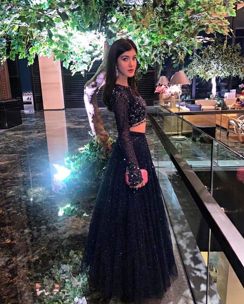 @shanayakapoor02 STUNS in our monotone sequins lehenga in mid night blue✨ Lehenga Blue, Shanaya Kapoor, Sequins Lehenga, Sequin Lehenga, Beautiful Lehenga, Mid Night, Indian Outfits Lehenga, Indian Bridal Lehenga, Blue Lehenga