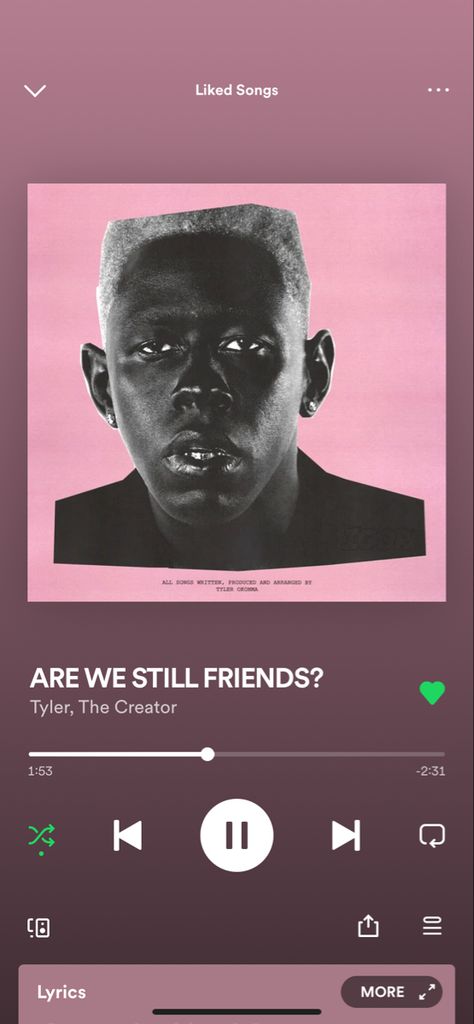 Tyler The Creator Songs, Tyler The Creator Lyrics, Are We Still Friends, Spotify Screenshot, Tyler The Creator Wallpaper, Hip Hop Classics, Friends Poster, Friends Wallpaper, Music Images