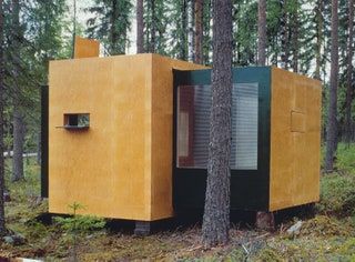 Microhousing Architecture, Portable Architecture, Livery Stable, Modular Apartment, Home In The Forest, Aesthetic Buildings, Plywood House, Mobile Architecture, Small Garden Shed