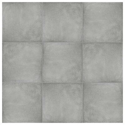 EliteTile Symbals 14" x 14" Porcelain Concrete Look Wall & Floor Tile | Wayfair Concrete Look Wall, Affinity Tile, Fireplace Facade, Matte Tile, Tile Edge, Merola Tile, Tile Saw, Porcelain Floor, Accent Tile