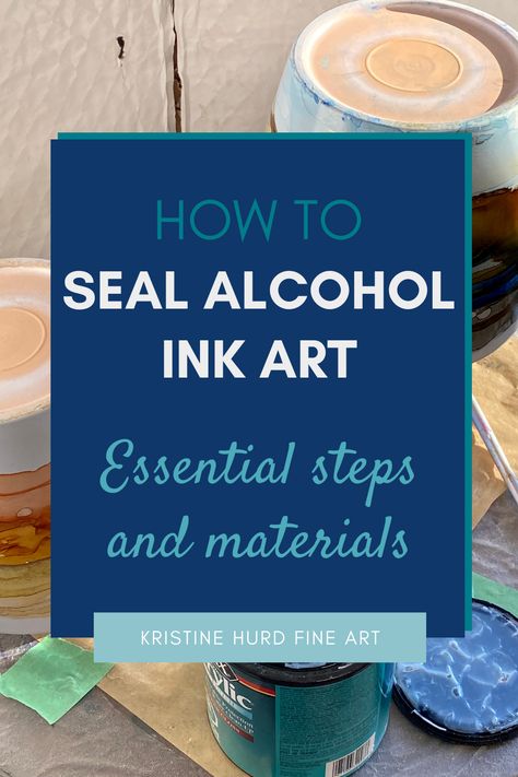 To preserve your alcohol ink art art, you must be sure to seal the alcohol ink properly whether you're painting on paper, canvas, ceramic, glass and more. This includes using products that won't re-activate the ink, and using those products in the right order. Alcohol Ink Stained Glass Diy, Alcohol Pens Art, Alcohol Ink Birthday Cards, Alcohol Ink Crafts Tutorials, How To Make Alcohol Ink, Alcohol Ink On Glass Diy, Alcohol Ink Cards Ideas, Alcohol Ink Christmas Cards, How To Use Alcohol Ink