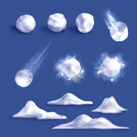 How To Draw Ice, How To Draw Snow, Snow Drawing, Winter Vector, Melting Snow, Snow Vector, Christmas Cutouts, Ball Drawing, Snow Ice