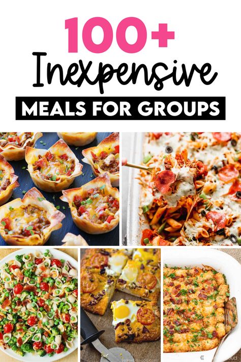 Easy Meals For Large Groups, Meals For Large Groups, Team Meal, Cooking For A Group, Large Group Meals, Large Family Meals, Inexpensive Meals, Cooking For A Crowd, Potluck Recipes