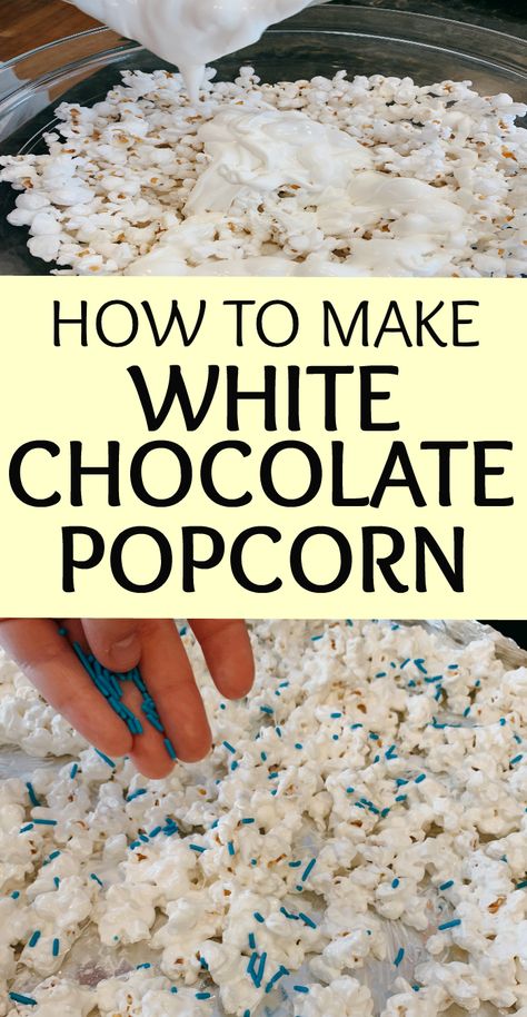 Popcorn White Chocolate, Popcorn Cake Recipe, Patriotic Popcorn, Candy Coated Popcorn, Chocolate Popcorn Recipe, Cake Batter Popcorn, White Chocolate Popcorn Recipe, Purple Popcorn, Color Popcorn