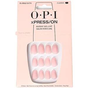 OPI xPRESS/ON Press On Nails, Up to 14 Days of Wear, Gel-Like Salon Manicure, Vegan, Sustainable Packaging, With Nail Glue, Short Neutral Nails, Bubble Bath Natural Nail Tips, Opi Bubble Bath, Long Press On Nails, Nail Effects, Nude Nail Polish, Coffin Shape Nails, Press Ons, Pedicure Nail Art, Neutral Nails