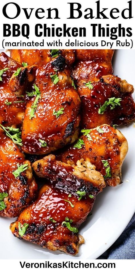 Oven Baked Bbq Chicken Thighs, Broiled Chicken Thighs, Baked Bbq Chicken Thighs, Barbecue Chicken Thighs, Chicken Thighs In Oven, Oven Bbq Chicken, Baked Boneless Chicken Thighs, Oven Baked Bbq Chicken, Chicken Thights Recipes