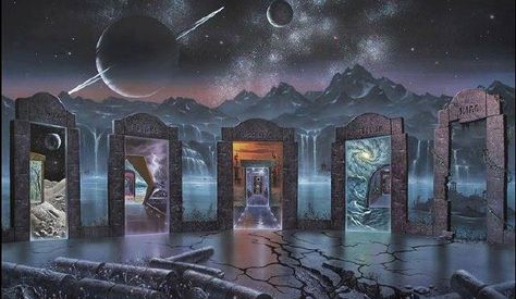 portal 70s Sci Fi Art, Science Photos, Fantasy Setting, Fantasy Places, Open Doors, Fantasy Art Landscapes, Arte Fantasy, 판타지 아트, Save Earth