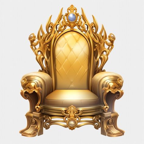 Gold Throne, King Throne Chair, Chair Png, King Throne, Golden Throne, Golden Chair, Png Material, Background Png Images, King On Throne