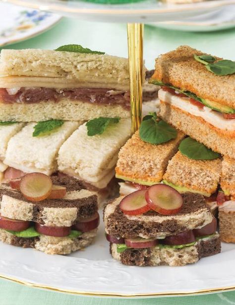 Prosciutto & Pear Tea Sandwiches - TeaTime Magazine Avocado Tea, Tea Party Sandwiches Recipes, Sandwich Pictures, Pear Tea, Tea Sandwich, Tea Party Sandwiches, Tea Sandwiches Recipes, Tea Time Food, Tea Food