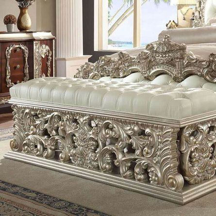 Traditional Bedroom Sets, Aesthetic Interior Design, King Bedroom Sets, Wayfair Furniture, King Bedroom, Traditional Bedroom, Furniture Outlet, Upholstered Bench, Elegant Homes