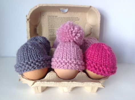 Knitted Egg Cosy - Easy Project for Beginners Knitted Easter Crafts, Egg Cosy, Quick Knitting Projects, Baby Hat Knitting Patterns Free, Small Knitting Projects, Easy Patterns, Crochet Easter, Animal Knitting Patterns, Christmas Knitting Patterns