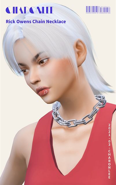 Charonlee: 【Rick Owens Chain Necklace】 The Sims 4, Please Do, Rick Owens, The Sims, Sims 4, Chain Necklace, Mesh, Chain