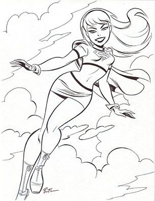 Bruce Timm - Supergirl Comic Art Bruce Timm Art, Cartoon Reference, Comic Art Fans, Supergirl Comic, Color Sheets, Art Fan, Bruce Timm, Super Girl, Cave Paintings