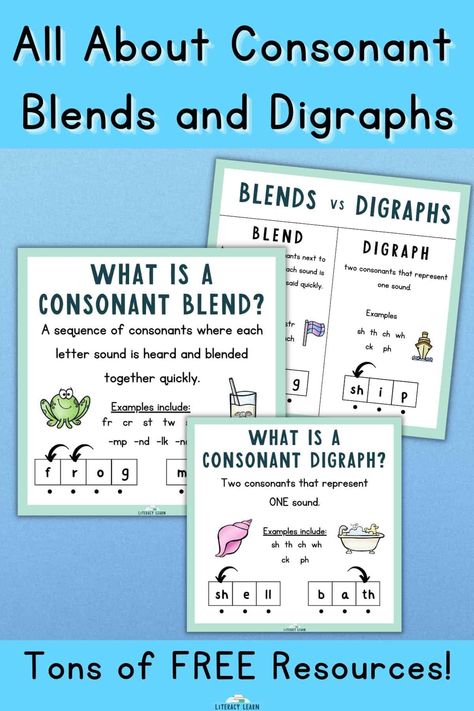 Blends And Digraphs Anchor Chart, Teaching Blends And Digraphs, Consonant Digraphs Anchor Chart, R Blends Anchor Chart, Free Decodable Readers, Consonant Blends Anchor Chart, Syllable Types Anchor Chart, Digraphs Anchor Chart, Blends Anchor Chart