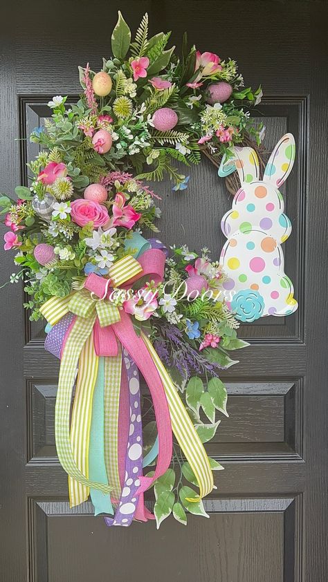 Bunny Wreath Diy, Easter Grapevine Wreath, Easter Things, Easter Crafts For Adults, Easter Spring Wreath, Easter Wreath Diy, Easter Food, Easter Bunny Wreath, Easter Projects